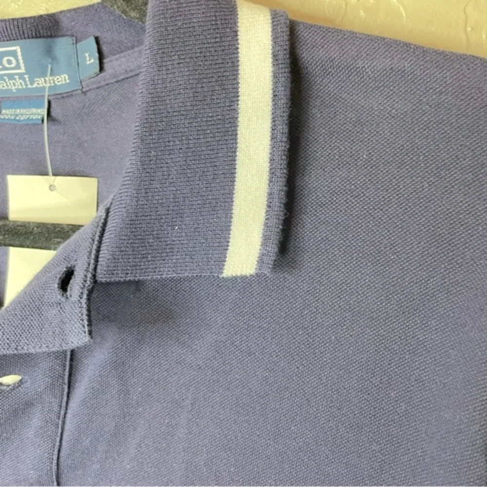 Polo by Ralph Lauren Vintage‎ Blue Sand Short Sleeve Polo Men’s NWT Size Large